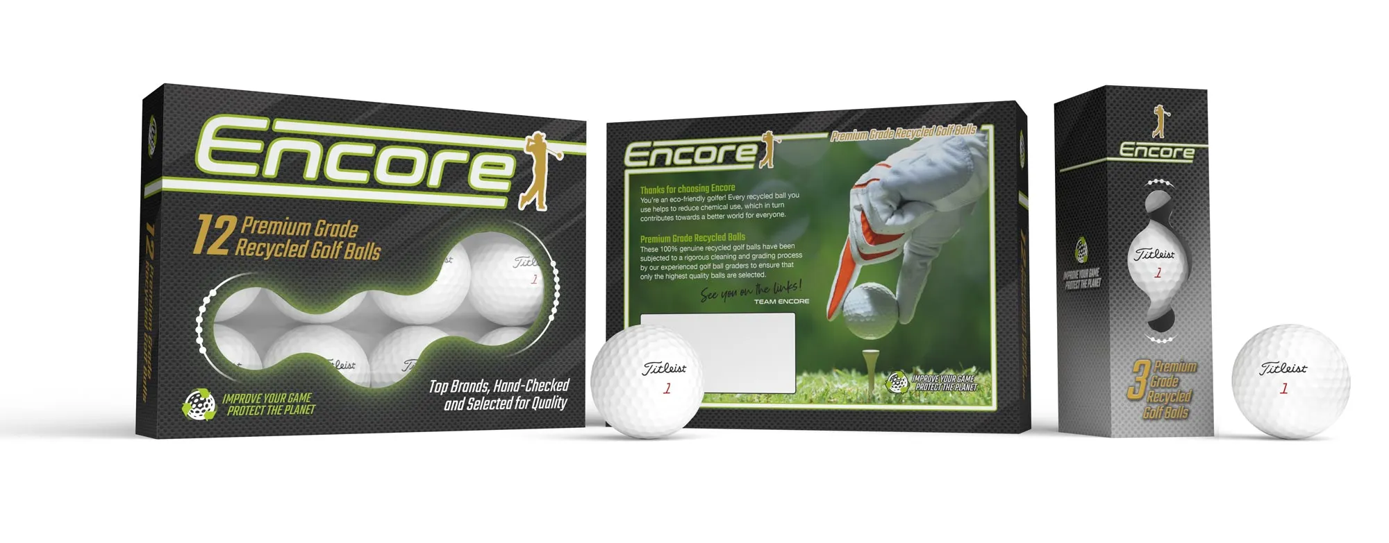 Recycled Golf Balls Logo & Packaging